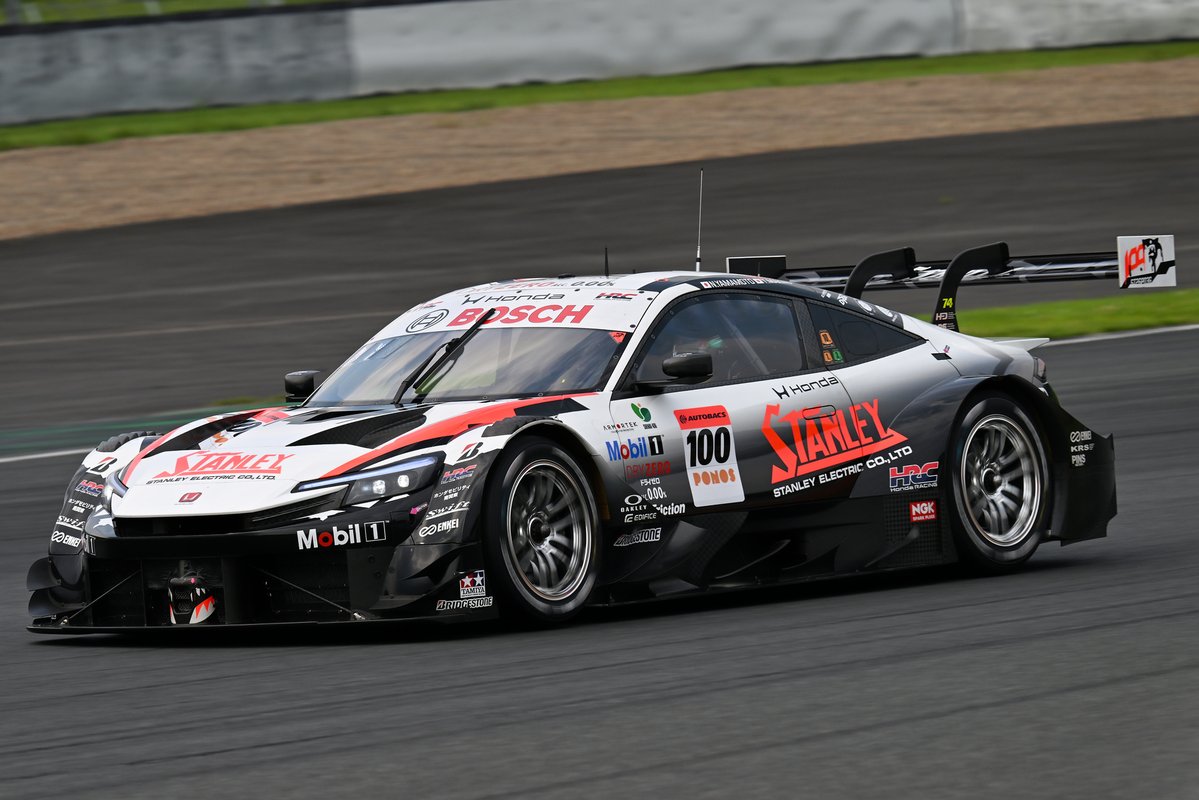 geinou's tweet photo. THE STANLEY HRC PRELUDE-GT WINS AT FUJI ‼️

They took the lead after the second restart and never looked back. Despite coming under pressure right at the end, Tadasuke Makino and Naoki Yamamoto score the maiden victory for the new Honda HRC Prelude-GT. Congrats! ㊗️ #SUPERGT https://t.co/pT9iUDKsxb