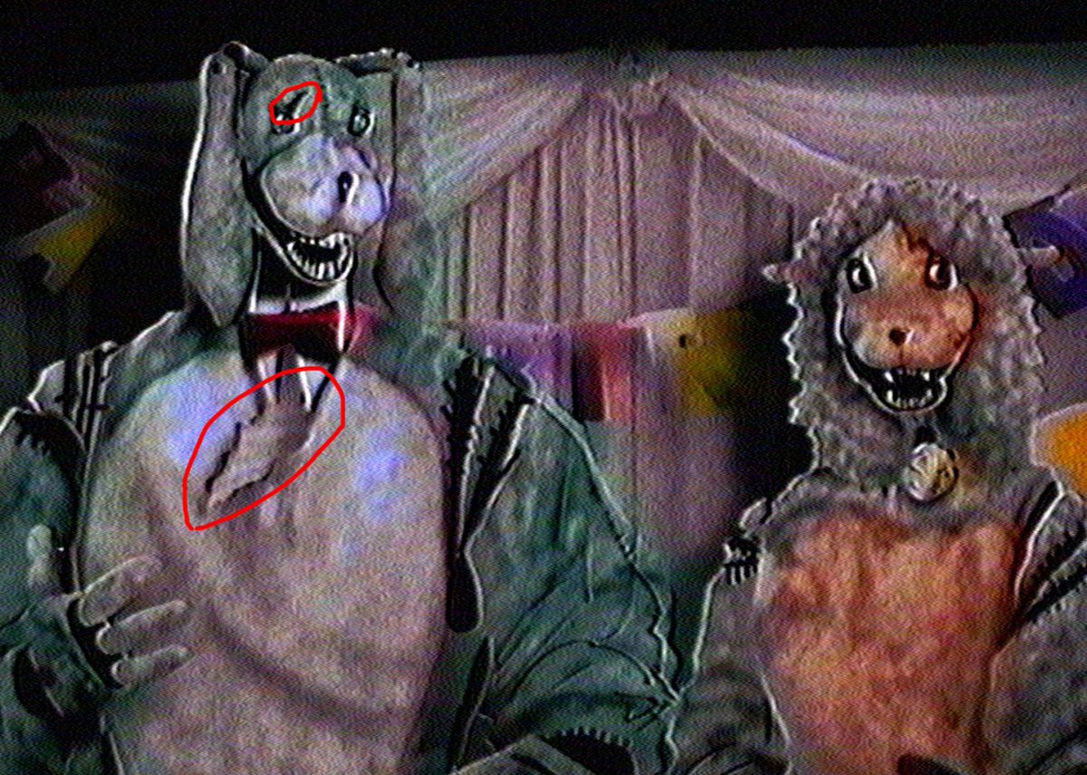 CentaurusL4's tweet photo. Bon has some noticeable cosmetic damage and gashes. It seems they allowed him to perform on stage even with tears. I wonder what caused that? I’m thinking Charles probably “fought back.” I doubt he caused any meaningful damage to the steel endoskeleton though.

#TheWaltenFiles https://t.co/jUtpTETh4D