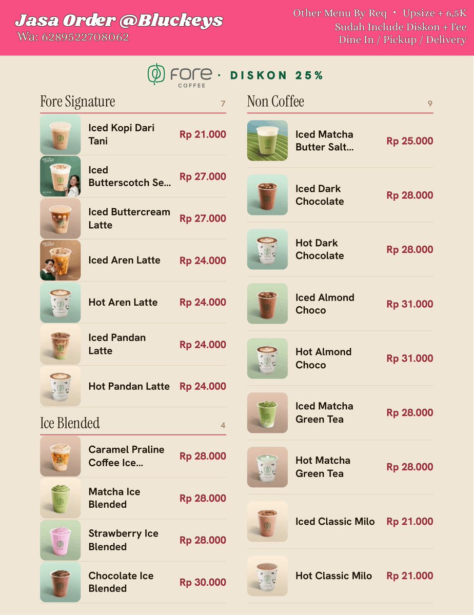 bluckeys's tweet photo. ☕ OPEN Jasa Order FORE dengan DISKON 25% ☕
✨ No Minimal Order
✨ Bisa Pickup/Delivery
✨ berlaku di seluruh outlet fore.
✨ Bisa Order by Req
pricelist harga nett...
WA on Bio
Testi on 📌
#wtb #jual #beli #juwal #bweli #zonauang #zonaBU #zonaBA
wtb wts coffee fore https://t.co/aIV5TwHcqP