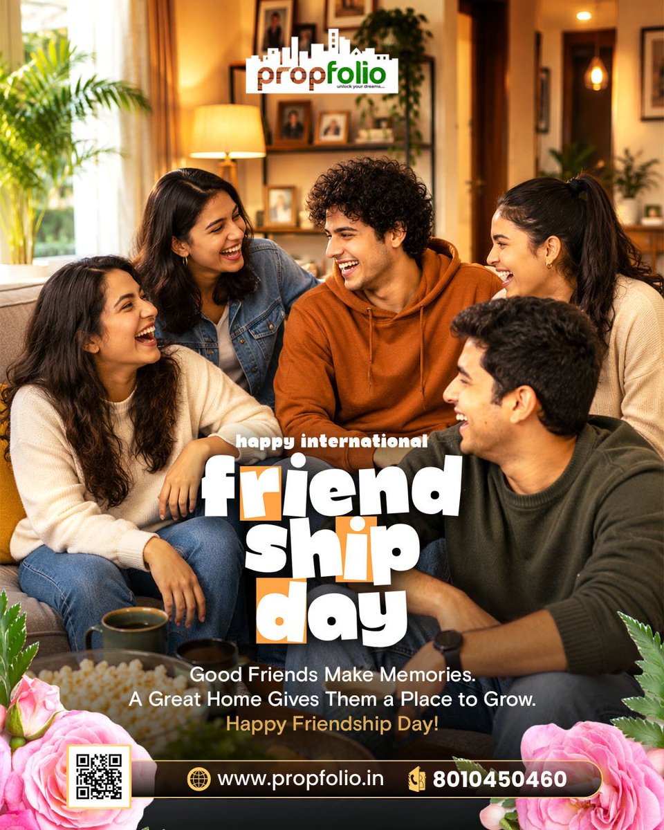propfolio_ltd's tweet photo. 🏡 Great friends create unforgettable memories, and a great home gives them the perfect place to grow. ❤️ This Friendship Day, celebrate togetherness with Propfolio. Wishing everyone a Happy Friendship Day! 🌸 📞 8010450460
#HappyFriendshipDay #Propfolio #DreamHome #HomeGoals https://t.co/FJUMofiPu9