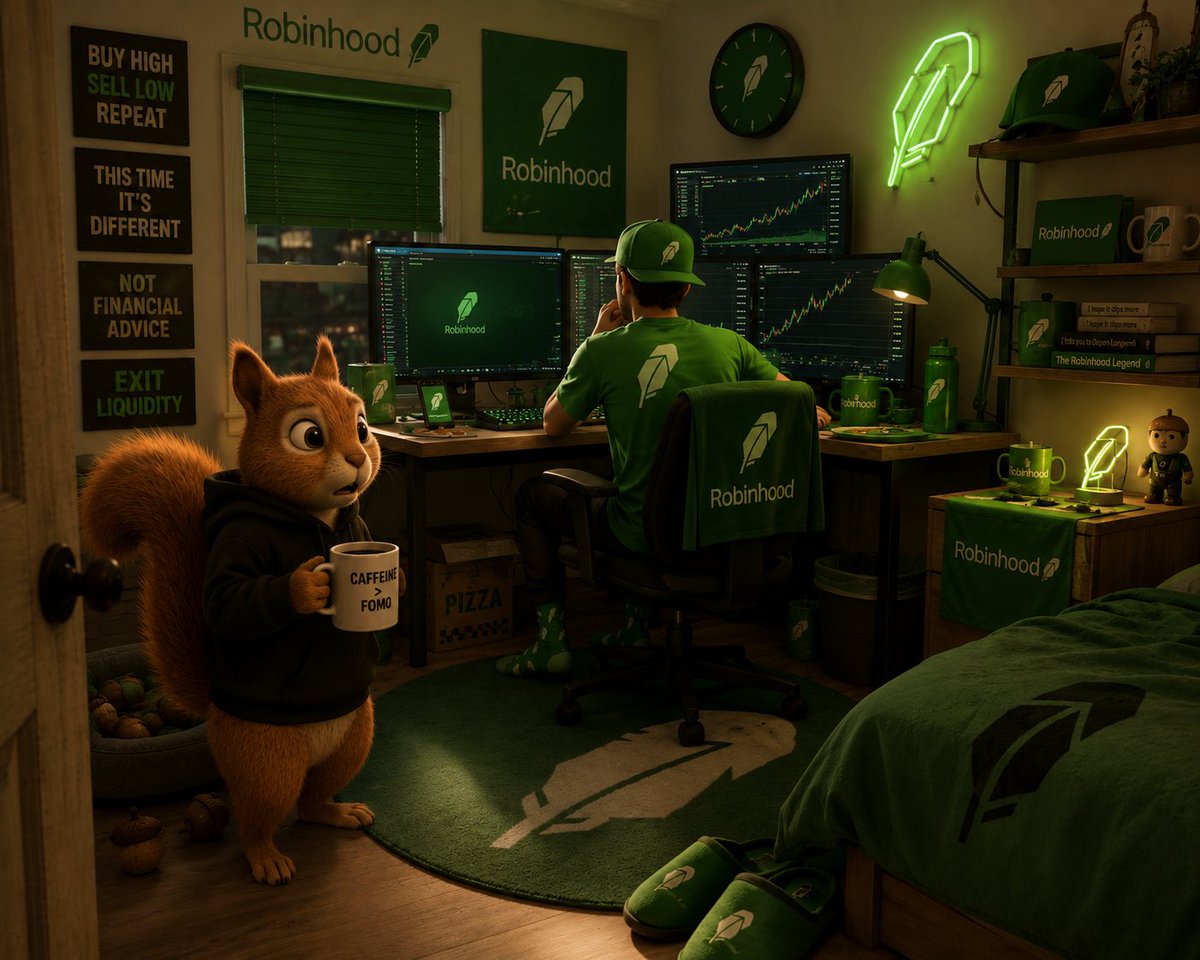 HazelOoops's tweet photo. @RobinHubHB Convincing my trader that one Robinhood hat is enough.

So far...

I'm losing. ☕

#HazelVerse #MyTrader https://t.co/zBerhnpVee