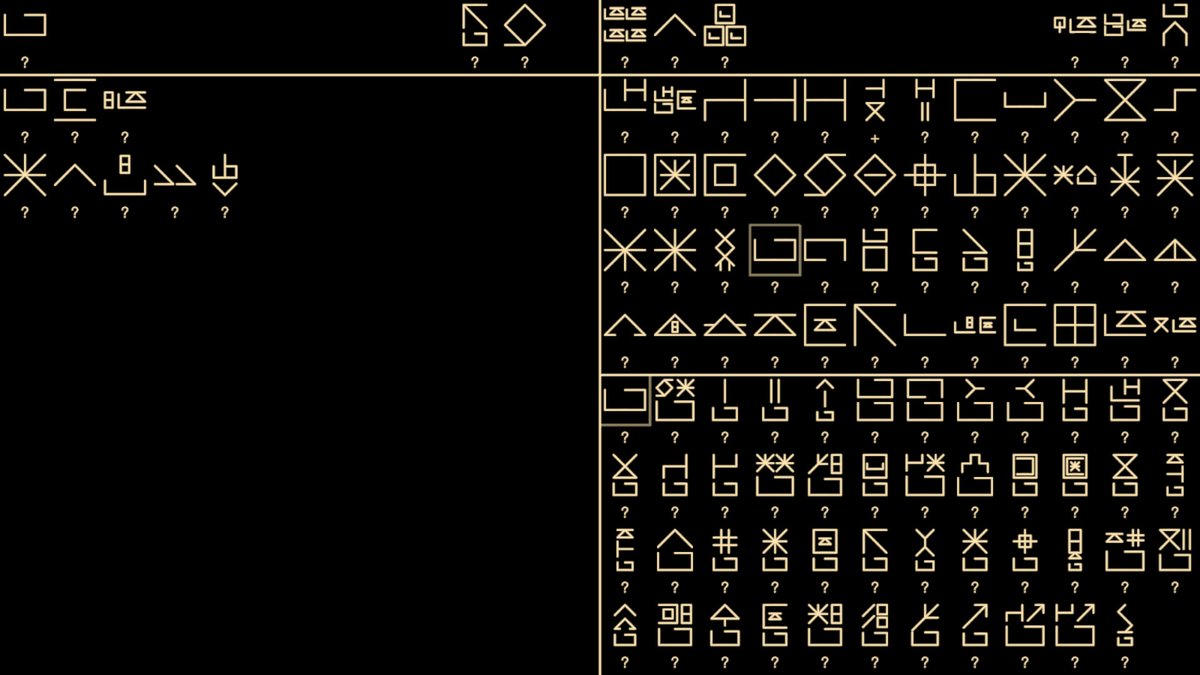 Indie_FreaksJP's tweet photo. 《日本語対応》シンプルだからこそ解読に集中できる？硬派すぎ言語解読アドベンチャー『Message From Aliens』

異星人の表意文字を解読し、彼らの意図を知ろう。画面に文字しかないストロングスタイル。 https://t.co/KM2GfxcwR1