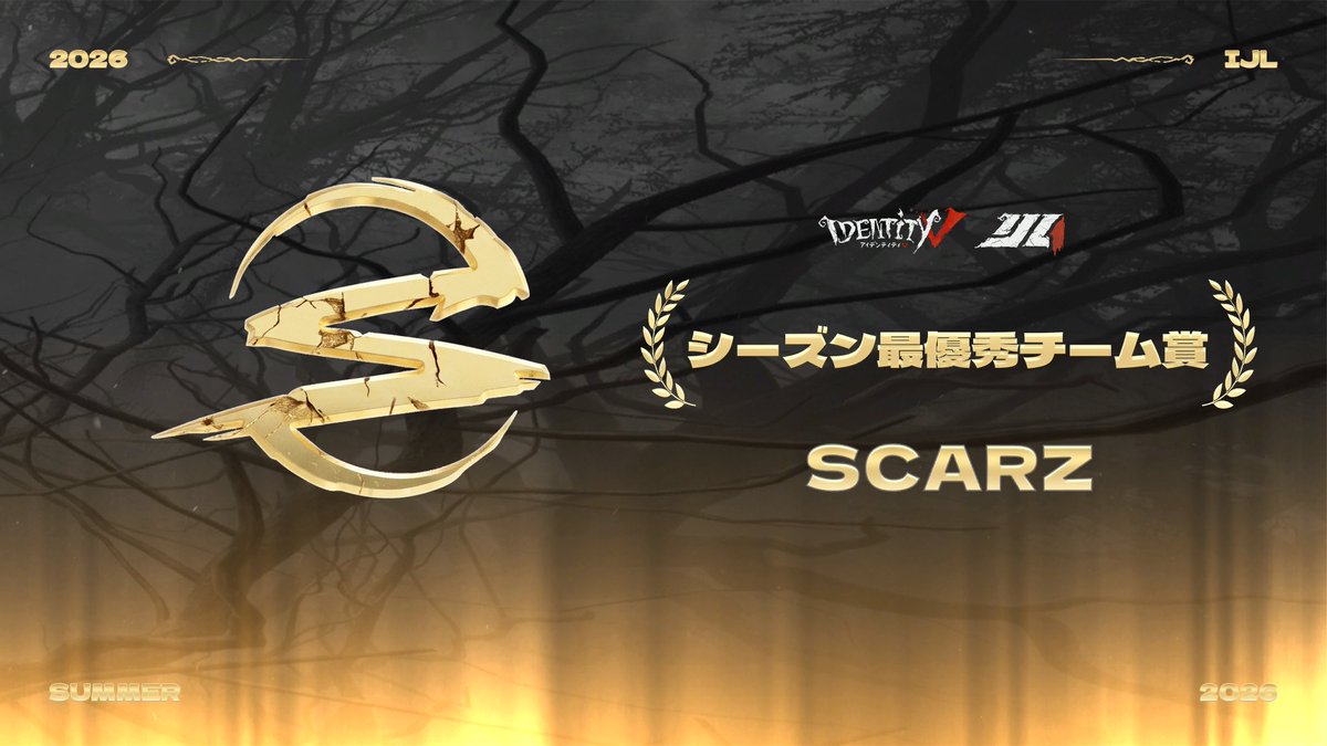 IdentityVChamp's tweet photo. #第五人格IJL 授賞式

シーズン最優秀チーム賞
SCARZ
@SCARZ_IDV

シーズン人気チーム賞
ZETA DIVISION
@zeta_idv

Live Now↓
https://t.co/aFethuiTGT

#第五人格
#第五人格8arty https://t.co/i0nBH5EewZ