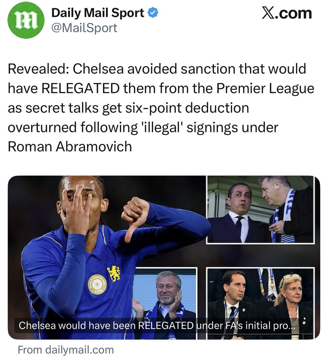 DaveRogersMMCEO's tweet photo. Surely it’s time that clubs, led by #avfc go to court and expose the extent of the corruption that is killing the game. It’s been obvious for years it’s time to take on and expose the cheats!! https://t.co/40IQIpcH5T