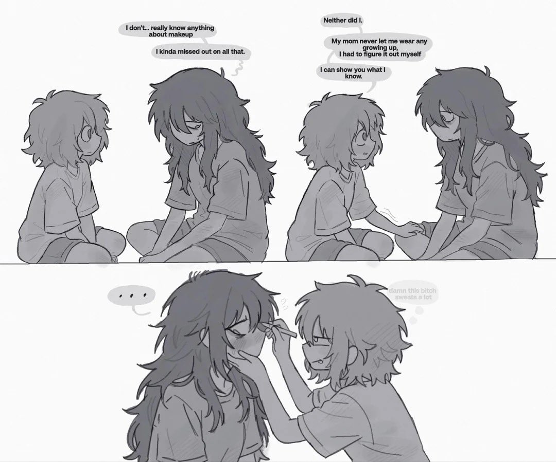 nellscape_'s tweet photo. pretty sure if i had a girl this close to me doing my makeup id be sweating too ;-; https://t.co/mj6v6z4zR0