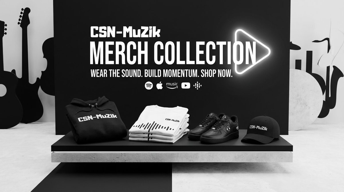 CsnMuzik's tweet photo. My merch collection is ready for you. Shop now and wear the sound. 🎵

#CSNMuZik #MerchDrop https://t.co/t4MFPO4Gxl