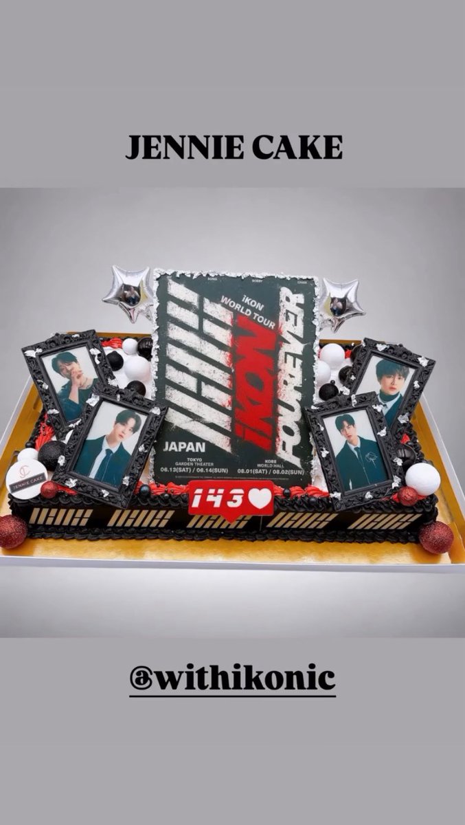 jzzzindaeyo's tweet photo. 260801 jennie_cake IG
iKON cake in Kobe 

I'm so happy that you liked it🖤

Thank you.
Thank you so much for coming to Japan.
It was a true pleasure for JENNIE CAKE to be part of your precious day.
We will always be cheering you on in the future as well.

#BOBBY #바비 @bobbyranika