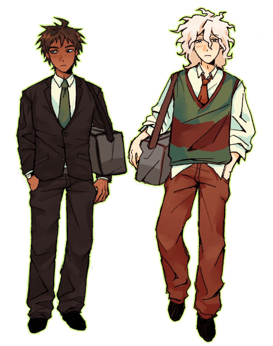 greeen2me's tweet photo. waiter waiter more hpa nagito &amp; hajime! https://t.co/CASEDkCihf