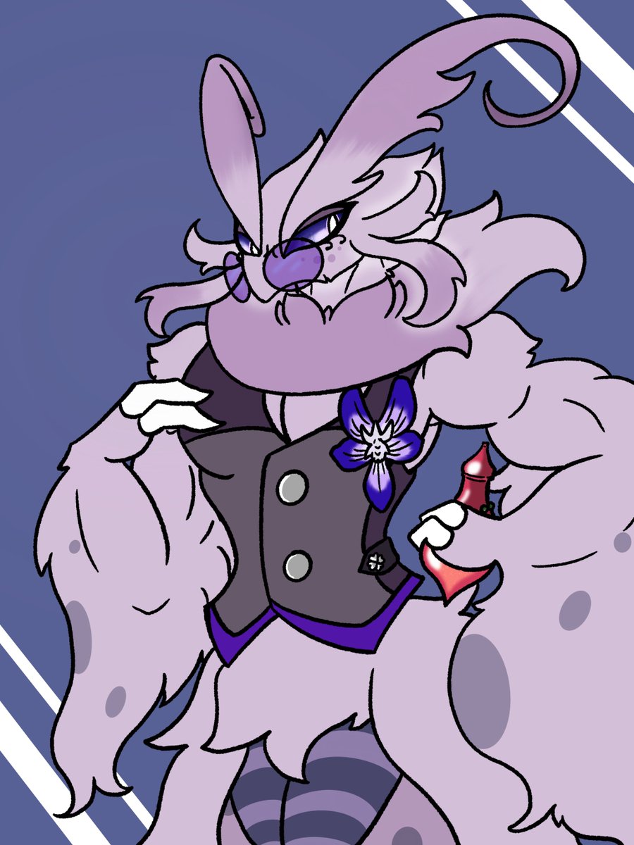 DraikoTDoggo's tweet photo. Final Pal OC for today, my head butler and medic, Angelio the Silvance. Kind of a stickler for etiquite but nice enough. #furryart #muscularfurry #silvance #paloc #palworld #coloredsketch https://t.co/cD8Xh3hyqf