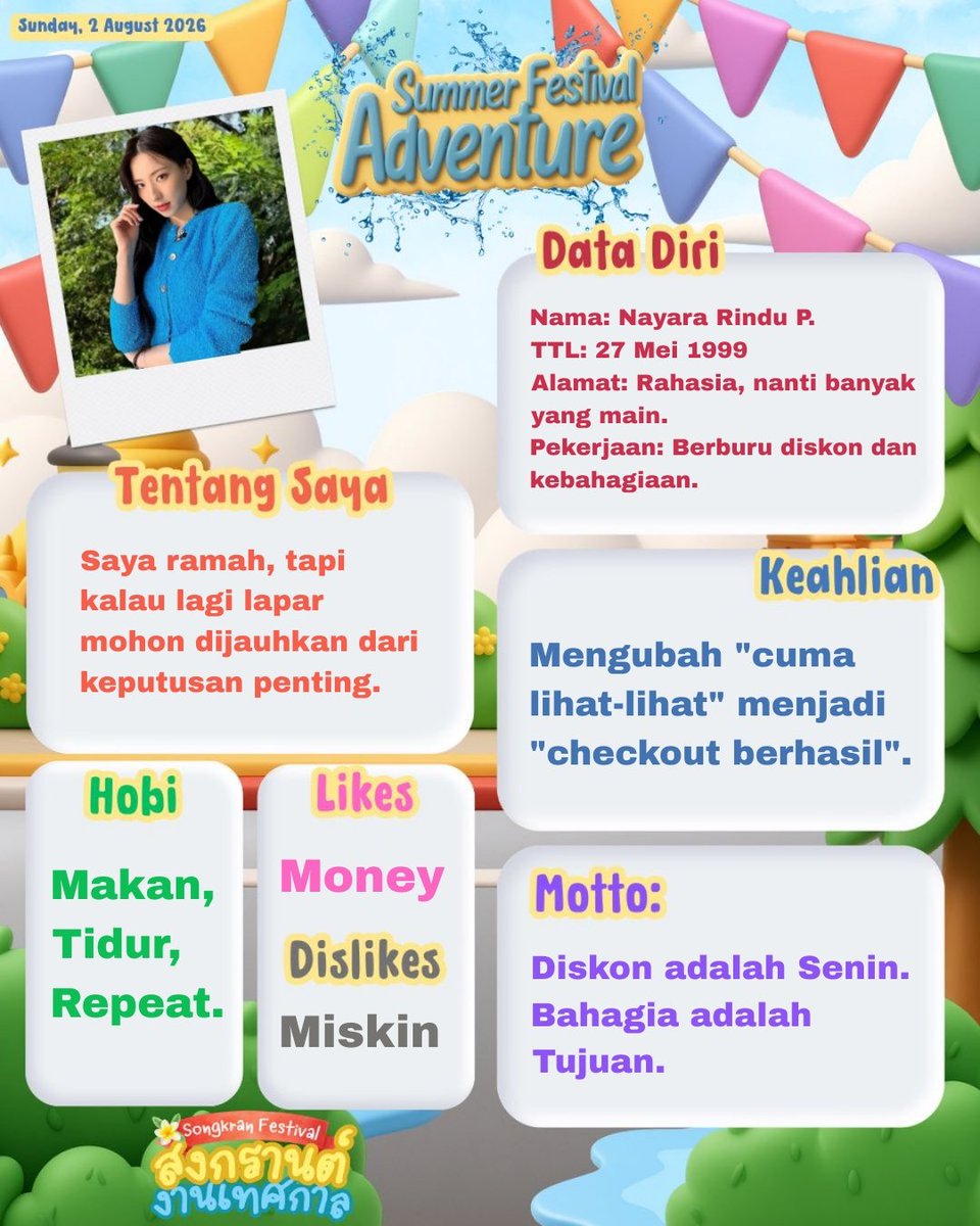 nongEUNSEO's tweet photo. @SONKFEST Wkkwk ada typo tp males edit ulang. Senin in motto tuh "Seni" mksdnya yah 😆 https://t.co/NKkjSPTXf4