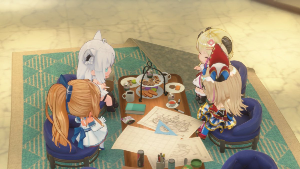 KDY_kota's tweet photo. アプリが落ちちゃって立ち上げ直したら、座ってるホロメンがフブさん、わため、フレア、ぽうぽうに変わってた。
調べてみたらこの4人でバカタレ供って言うらしいね。

もしかして、ここって色んなユニットが集まるようになってるのかな？

#ホロドリ #ホロライブ #フブさん #わため #フレア #ぽうぽう https://t.co/DFFmepnNdc