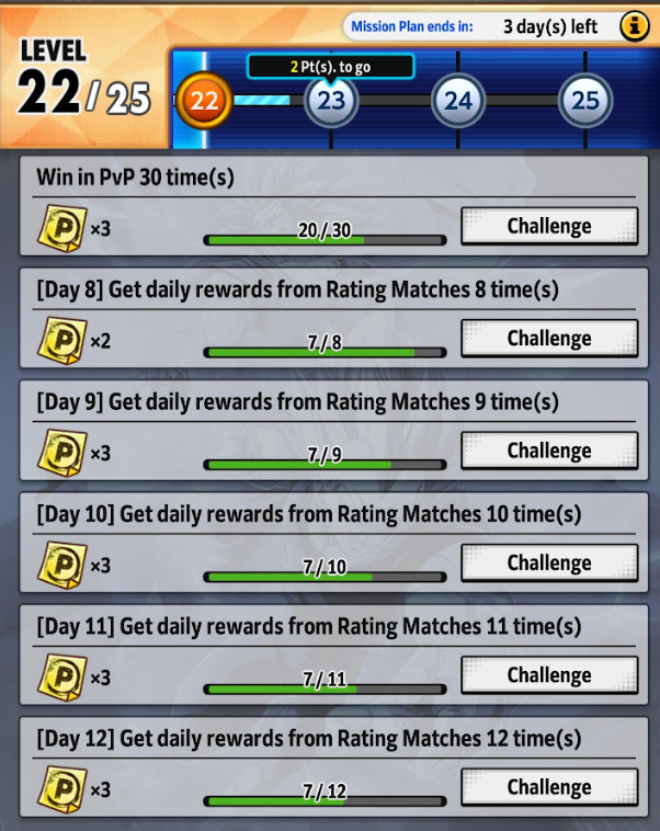 theMaxtorTheOne's tweet photo. @DB_Legends Mission Plan isn't tracking daily Rating PVP rewards, missing 5/12 and won't update since weekly reset. https://t.co/sbiJoIEG7o
