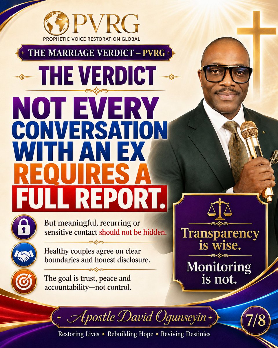 fadamingle's tweet photo. BUILD A HEALTHIER, WISER AND MORE BIBLICALLY GROUNDED RELATIONSHIP

Explore PVRG Christian relationship ebooks, prophetic prayer resources, marriage guidance and restoration materials, all in one place:

🔗 https://t.co/d3gdVhpUEm

Remember:

Privacy must never become secrecy https://t.co/q6f1WKOaqs
