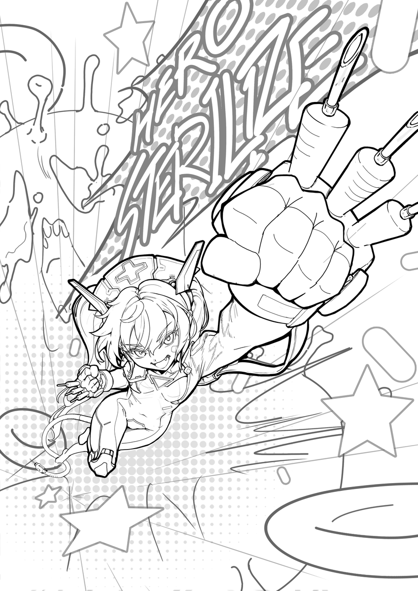 Myozin_ART's tweet photo. #NIKKE #WIP
미실리스의 메티스 스쿼드 IP를 활용한 항생제 광고 포스터 초안 https://t.co/otH0oBbctm