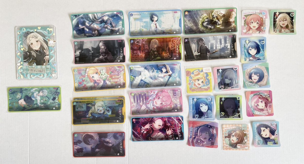 y_isk21's tweet photo. 【交換 譲渡】プロセカ　ウエハース　メモステ

求▶︎希望額+送料＞同異種 奏、瑞希、雫、ルカ

譲▶︎画像1〜2

郵送希望です
検索からでもお気軽にお声掛けください https://t.co/WFfZmahgbn