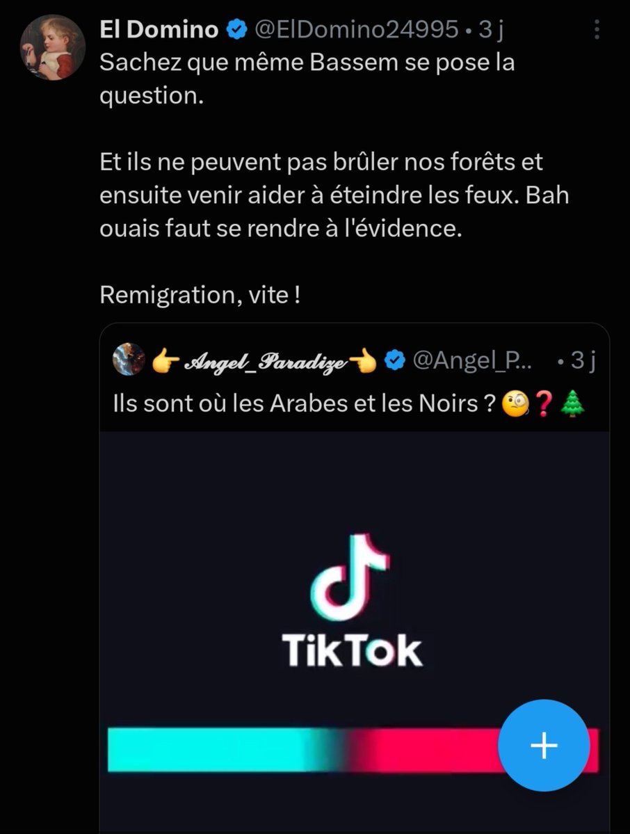 Onprenduncafe's tweet photo. Il y en a un qui se laisse aller a son racisme, pensant qu'on est occupé par son copain porky 🤣
On a assez d'amour pour tout le monde et je t'ai promis que tu te retrouverai devant tes responsabilités tôt ou tard @ElDomino24995 👀 https://t.co/MVTkU0TSJW