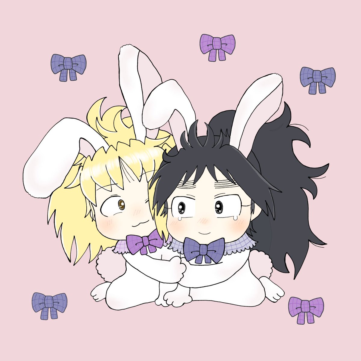 99ctkml_kwE's tweet photo. 🐰の日くくタカ(再掲)
📛のｔｏｆｕに何かあって寄り添う✂️さん
(昨年の🐰の日のイラストをちょっとリメイク) https://t.co/1pmzu6QNpF