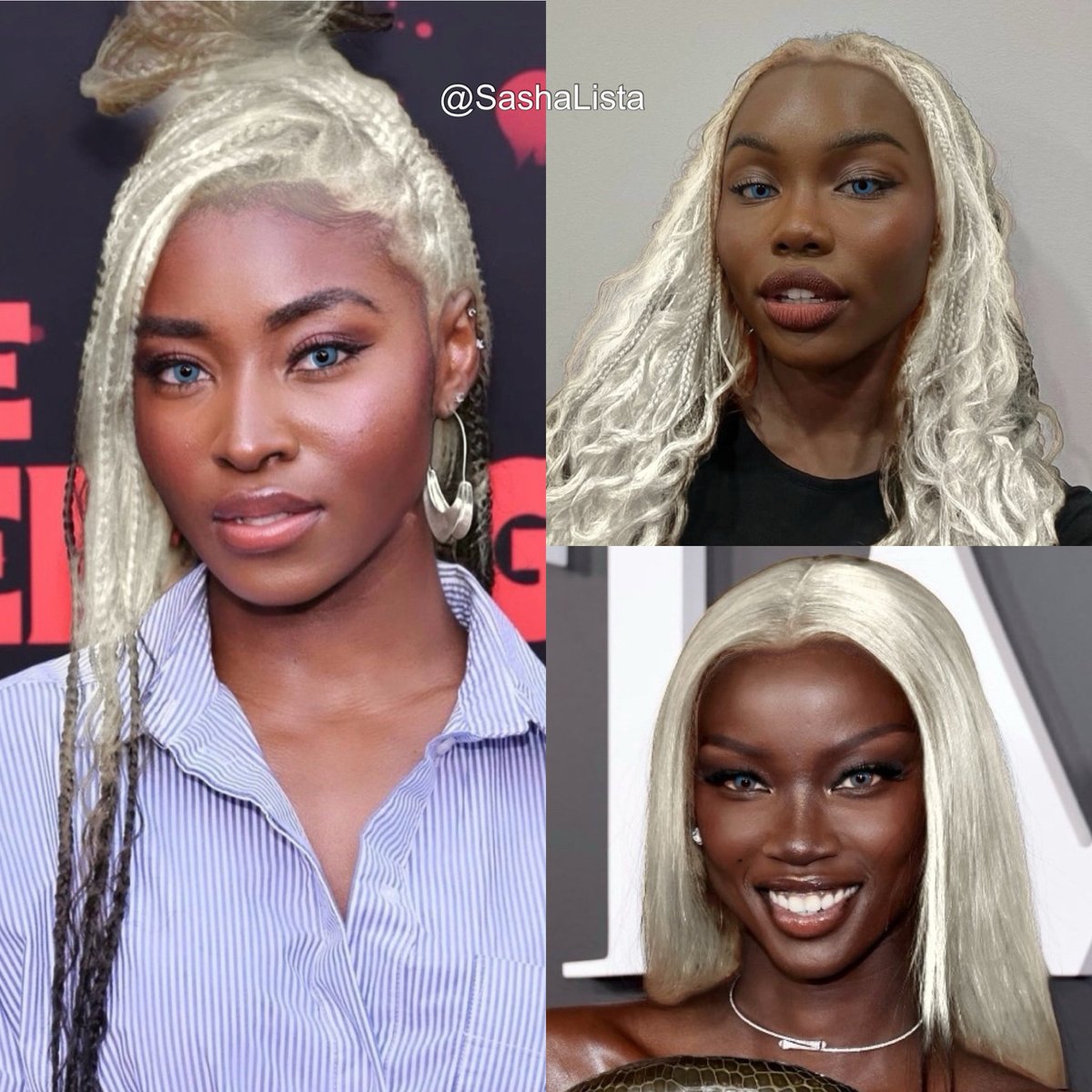 SashaLista's tweet photo. The only women who should be considered for Live Action Ororo Munroe aka Storm are Jayme Lawson, Laura Kariuki and honourable mention Anok Yai. All beautiful, rich deep skin tones and talented ladies. Sidenote: sorry for the basic edits lol i went school for marketing not art 😅 https://t.co/Ke0OT1DtPh
