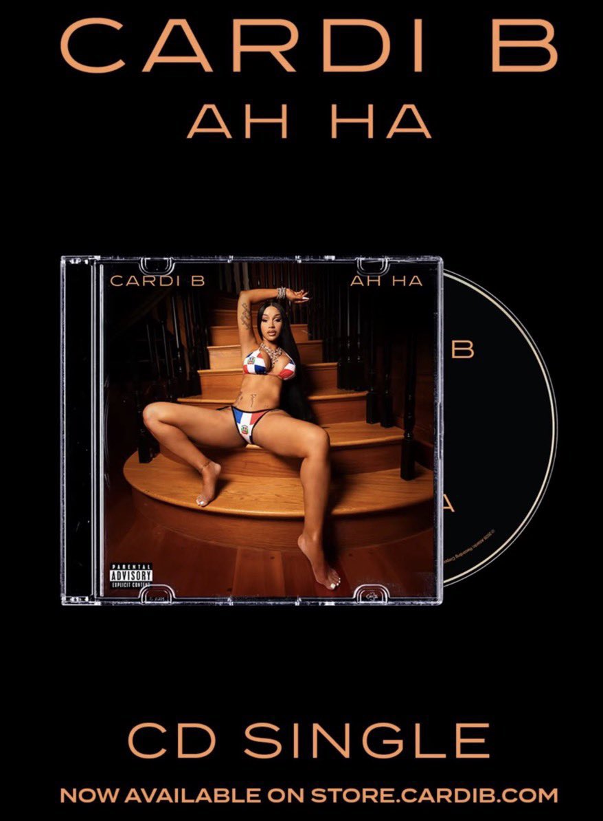 cardicrave_'s tweet photo. Cardi B's "AH HA" CD is now available to purchase internationally. BARDIGANG make sure y'all get a copy!

https://t.co/TCJ4ZPW2Fy https://t.co/AvQsjW87H3