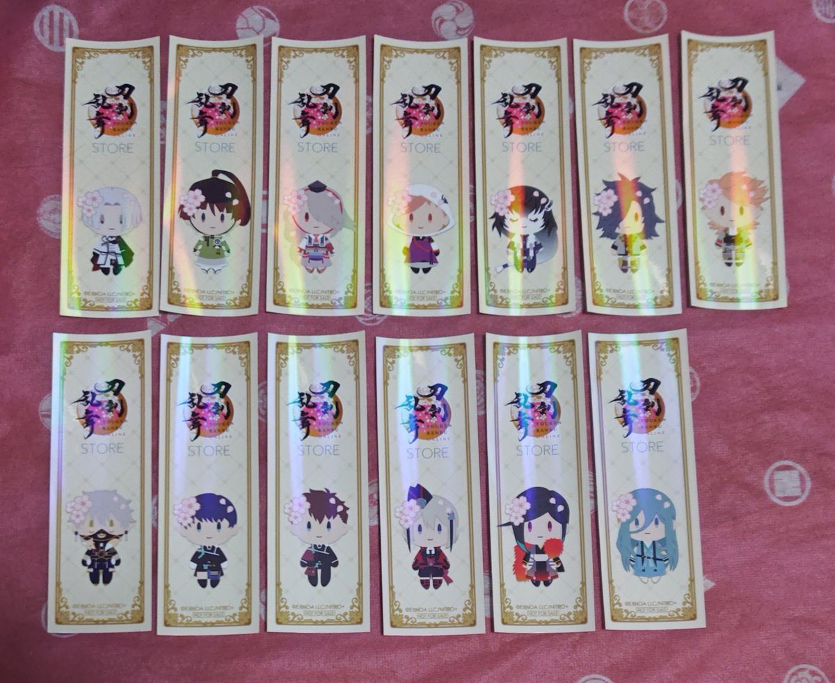 blueroseletters's tweet photo. 【譲渡】刀剣乱舞　STORE　
譲→童子切　石切丸　今剣　岩融　数珠丸　大典太　ソハヤ　鳴狐　謙信　小豆　日向　静形　千代金丸
求→
缶バッジ　祝装ver./550円
御伴散歩　さくら装備　千社札風ステッカー/100円
郵送にて。
纏めて優先。
ツイフィの詳細をご確認下さい。
よろしくお願い致します。 https://t.co/0GnMJS3Ilg