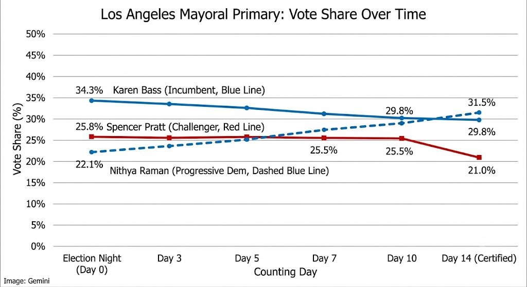 OwenGregorian's tweet photo. Three Ways Dishonest Pollsters Rig the Math (and the One Question They’ll Never Ask!) | Jack Gleason, Joe Hoft

With all the political polls flooding our TV screens and smartphones, it’s practically impossible to separate truth from blatant fabrication. Every election cycle a familiar narrative plays out across corporate media. Months before Election Day, we are told conservative candidates are trailing by double digits, common-sense reforms are falling flat, and progressive momentum is declared “inevitable.”

Many good people just give up, saying, “I don’t follow politics anymore”—and go along with whatever their social circles or the nightly news tell them. This is by design.

These “scientific” polls are presented as a neutral calculation of the public mood. But to anyone who understands campaign strategy, they represent something far more dangerous: a deliberate attempt to shape reality – they are manipulating public behavior rather than measuring it.

The Illusion of Defeat

This is blatant psychological warfare designed to achieve three specific outcomes:

1. Voter demoralization: Convincing working-class and conservative voters that their ballots won’t matter tricks them into sitting out. Analysts estimate persistent “suppression polls” knock 2% to 5% off conservative turnout—more than enough to flip close elections.

2. Strangle challenger fundraising: It signals to grassroots donors that any donations are “wasted money,” depriving outsider campaigns of critical operational funds.

3. Induce social silencing: Everyday citizens feel isolated in their beliefs, hesitating to share their values with friends, family, or neighbors.

This becomes a self-fulfilling prophecy: skewed polls lead to diminished turnout, which in turn produces the exact loss the media predicted.

Media Polls Have Been Dead Wrong Before

If you think corporate polls are always right, look at recent history:

- The 2020 Presidential Race: Major network polls had Donald Trump trailing Joe Biden by 17% in Wisconsin right before the election. On Election Day, the actual margin was under 1%.

- The 2022 Midterm Narrative: Leading up to election night, predictions swung wildly—first claiming Democrats would easily hold Congress, then hyping a fake “mega-wave” to set up a narrative of conservative failure when tight races went to overtime.

- The 2024 Senate Races: Outlets consistently showed conservative challengers trailing by double digits in key states, only for those races to come down to razor-thin margins.

These aren’t simple math errors. They are systemic attempts to convince voters that the fight is lost before they even vote. If the 2% to 5% “suppression effect” was removed, many of these races would have gone the other way.

How Pollsters Skew the Results

A dishonest pollster doesn’t need to make up numbers—they simply adjust their methodology:

- Tricky Questions: A biased poll asks: “Do you support common-sense gun safety regulations to reduce violent crime?” Almost anyone says yes to “safety.” But reframe it neutrally—“Do you support or oppose restricting constitutional Second Amendment rights?”—and the numbers flip. Using loaded words for leftist positions while framing conservative values harshly routinely tilts responses by 5% to 12%.

- Sample Selection & Summer Slumps: Pollsters employ rigged weighting models. By interviewing too many voters in dense liberal cities and ignoring rural areas, media polls undercount independent and conservative voters. This gets even worse during the summer months, when working-class families and rural conservatives disconnect for vacation or harvest seasons, creating a “differential nonresponse bias.”

- Multiple-Choice Traps: Standard polls force voters into pre-packaged ideological buckets. When pollsters instead ask open-ended questions—letting voters speak in their own words—economic anxiety, public safety, and government corruption blow away the media’s approved themes.

There is an honest alternative. Outfits like The Trafalgar Group proved that you can get accurate numbers by bypassing traditional traps. Instead of tedious 20-minute phone questionnaires, they deploy ultra-short 3-minute surveys across digital texts, apps, and calls. To defeat social silencing honest pollsters don’t ask people who they are voting for—they ask: “Who do you think your neighbors are voting for?”

This single question unlocks hidden voters who are hesitant to speak honestly to a pollster.

Polls, Election Night, and Late-Count Swings

The ultimate test of any poll is Election Day, yet poll predictions frequently collapse when the votes are counted. Consider the primary election for Mayor of Los Angeles. On Election Night, the initial numbers told a clear story:

- Populist challenger Spencer Pratt held second place at 25.8%, positioning him to advance to the runoff.

- Incumbent Karen Bass sat in first place at 34.3%.

- Progressive candidate Nithya Raman sat in a distant third at 22.1%—she actually conceded on Election Night.

Yet over several days, as late absentee ballots were processed behind closed doors, tens of thousands of late votes swung mysteriously:

- Raman enjoyed a 7-point surge to 29.0% (247,781 votes), jumping into second place.

- Bass saw her Election Night lead plummet by nearly 9 percentage points from 34.3%.

- Pratt fell to 25.5% (217,977 votes), eliminating him from the runoff.

Whether caused by structural counting flaws or vote-counting shenanigans, the result is identical: public trust is shattered. When election rules allow unchecked mail-in ballots, you end up with mathematical anomalies—districts reporting impossible turnouts like 95% or casting more ballots than registered voters.

CHECK THE RECEIPTS: How to Spot a Suppression Poll

The Urban Bias: Check the Cross-Tabs – the demographic breakdown behind the poll’s final headline numbers—showing how many men, women, urban, or rural voters were questioned. If a statewide poll’s cross-tabs sample 10% more urban voters than the state’s actual turnout history, it’s a suppression poll.

The Push Question: If the prompt starts with “Given that Candidate X supports [negative media phrasing]…” it’s a push-poll, not honest research.

The Hidden Data: Fake polls hide their full scripts and raw results, honest pollsters like RMG Research and Cygnal release everything.

Why the “Un-Campaign” Beats the Pollsters

When everyday citizens treat corporate polling as absolute truth, they hand victory to establishment insiders without a fight.

This is why upstart candidates are using a new approach. The Un-Campaign Blueprint shows that real political reform happens when regular citizens—small business owners, teachers, farmers, and community leaders—step up to run for public office.

While polling tricks target big national races, their psychological fallout trickles down to local communities where conservatives may decide to sit out. When an underdog conservative decides to run, the establishment’s first weapon is “You aren’t in the polls, so why bother?”

Candidates can overcome that tactic by executing three simple operational rules:

- Ignore the Fake Polls: Treat them as messaging tools built to influence behavior, not scientific forecasts.

- Bypass “Chase the Vote” Door-Knocking: Un-Campaign candidates don’t need to waste time chasing unlikely voters. By shifting to a strategy of “Feeds Over Flyers,” outsiders can dominate hyper-local social media, short-form video, and digital town halls. Take a page from groups like Turning Point USA: “chase the ballot.” Organize local ride-to-the-polls drives for seniors and working folks, and focus on urgent, super-local issues that motivate the people who actually turn out: active Conservatives, demoralized Democrats, and swing Independents.

- The 5-Point Rule: If corporate media claims an outsider candidate is down by 10 points, assume the real race is within 2 points—and double down on digital outreach and ballot chasing.

Conservatives, get involved. Political races aren’t decided by statistical models built in newsroom ivory towers; they’re decided by the people who show up. When regular citizens take back the political process from professional politicos, these fake polls are just ignored.

Next time you see a headline claiming an outsider candidate can’t win, don’t leave an angry comment. Find an Un-Campaign candidate fighting for your community, share their content online, help them get their message in front of the voters who matter, and give a neighbor a ride to the polls.

https://t.co/PCIB1ZVe1D