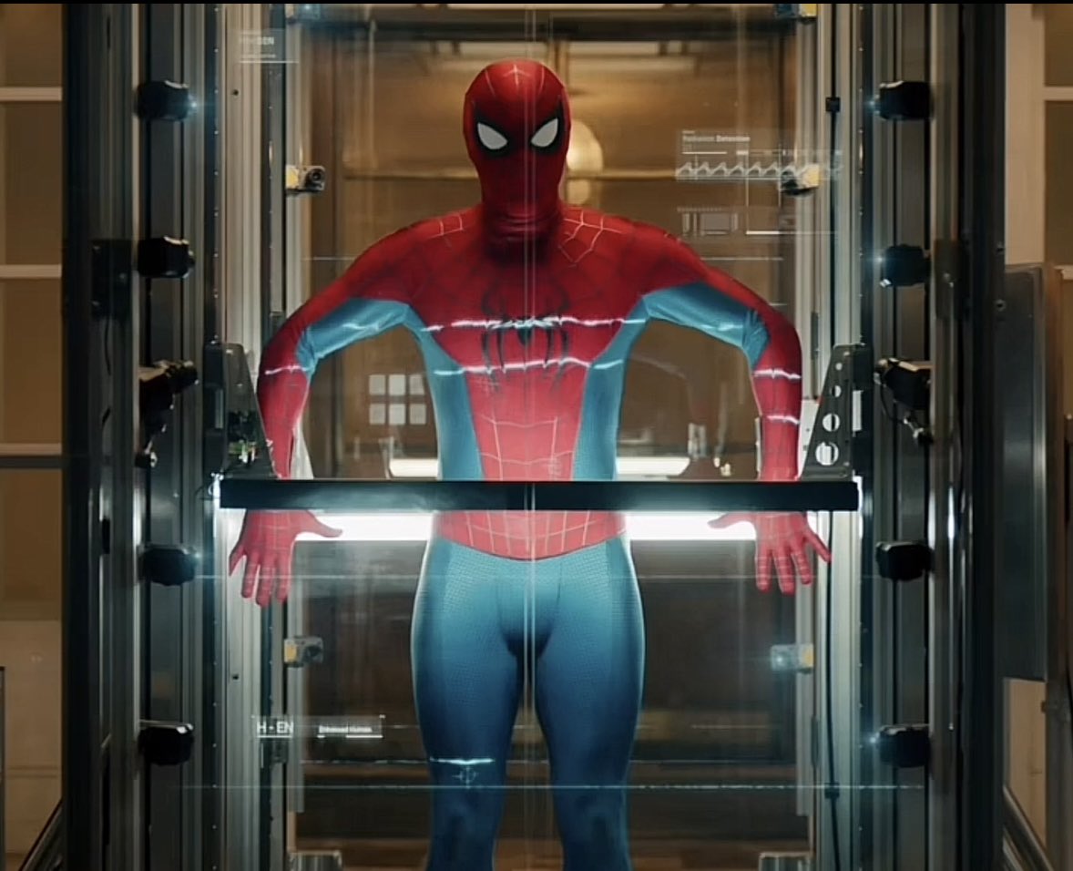 AdnaanJnr's tweet photo. I just realized that Damage Control scanning Spider-Man earlier in the movie is what actually gave them the data to develop weapons capable of stopping him.

#SpidermanBrandNewDay https://t.co/M12tWx3hRk
