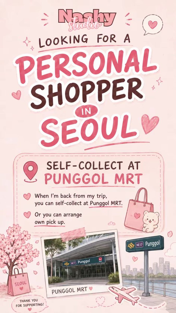 NashySparkles's tweet photo. Anyone needs a personal shopper for Seoul? I’ll he heading to Seoul from 14 August - 16 August! Service fee $5 per item 😊 #personalshopper https://t.co/3uRrZC6Z5T