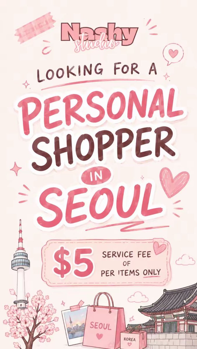 NashySparkles's tweet photo. Anyone needs a personal shopper for Seoul? I’ll he heading to Seoul from 14 August - 16 August! Service fee $5 per item 😊 #personalshopper https://t.co/3uRrZC6Z5T