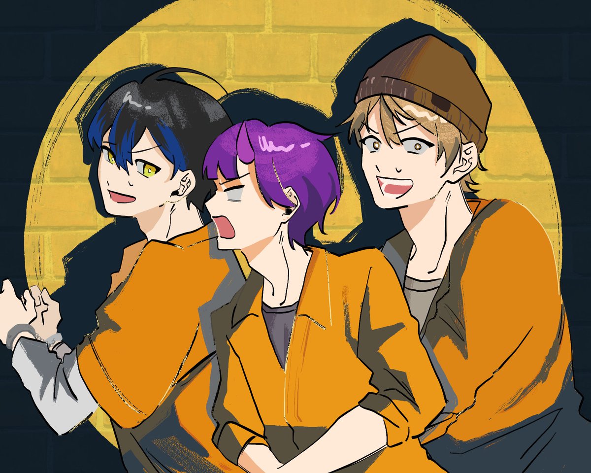 tirigiku_'s tweet photo. 🚨囚人3名が脱獄🚨
 #あご絵  #みるアートん  #コウチャンアート https://t.co/2nDih6P4qc