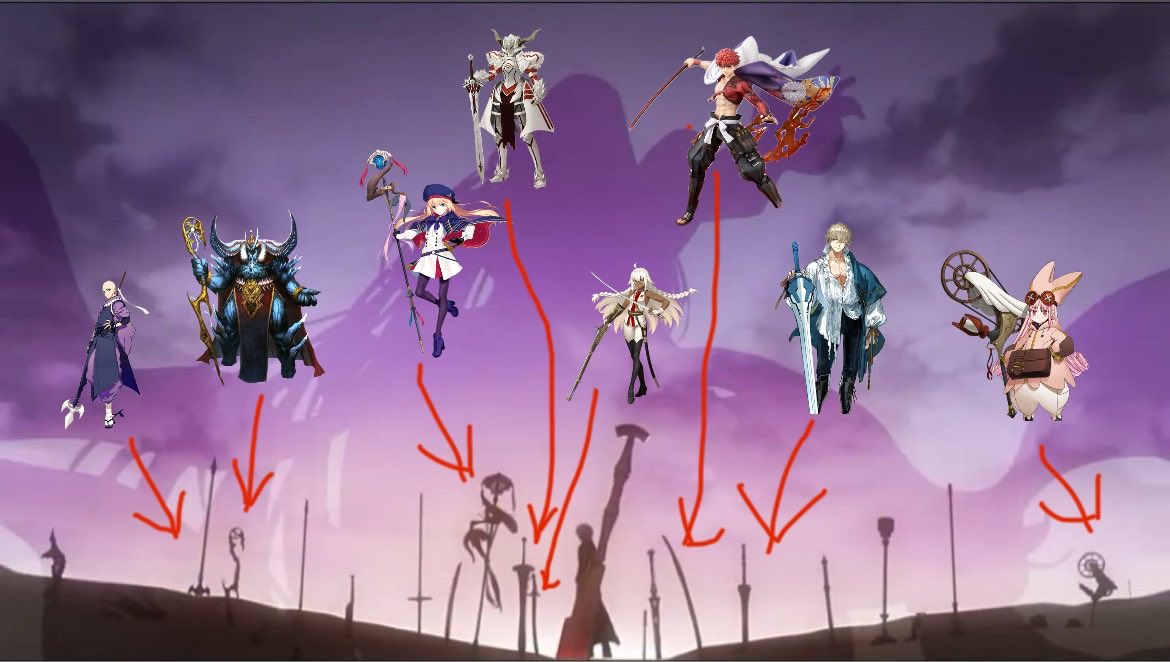 valor_phoenix's tweet photo. More identified New Weapons inside Unlimited Blade Works 😭🙏🏼🔥🔥🔥 #FGO    #FGO11周年   #emiyashirou #Fateseries #FateStayNight #Typemoon #Fgo    #FateGrandOrder https://t.co/l6a1S0RmSC