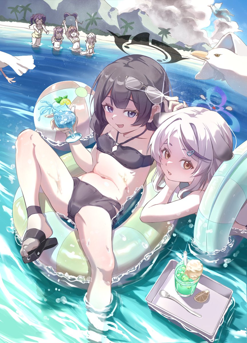 toutohiyobi's tweet photo. 炎熱的夏天，跟山海經媽媽們一起戲水
#ブルアカ 
#ブルーアーカイブ
#BlueArchive https://t.co/xp8i5e3aqX