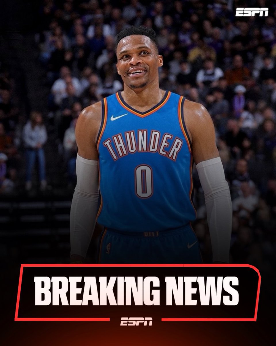 CentralizedBall's tweet photo. 🚨🚨BREAKING🚨🚨: The Oklahoma City Thunder and Russell Westbrook want to finalize a one year, $3.8 million veteran minimum deal. Per, @ShamsCharainaaa 

This would bring the former MVP back to OKC in a reunion. https://t.co/hWWLSCpyEB