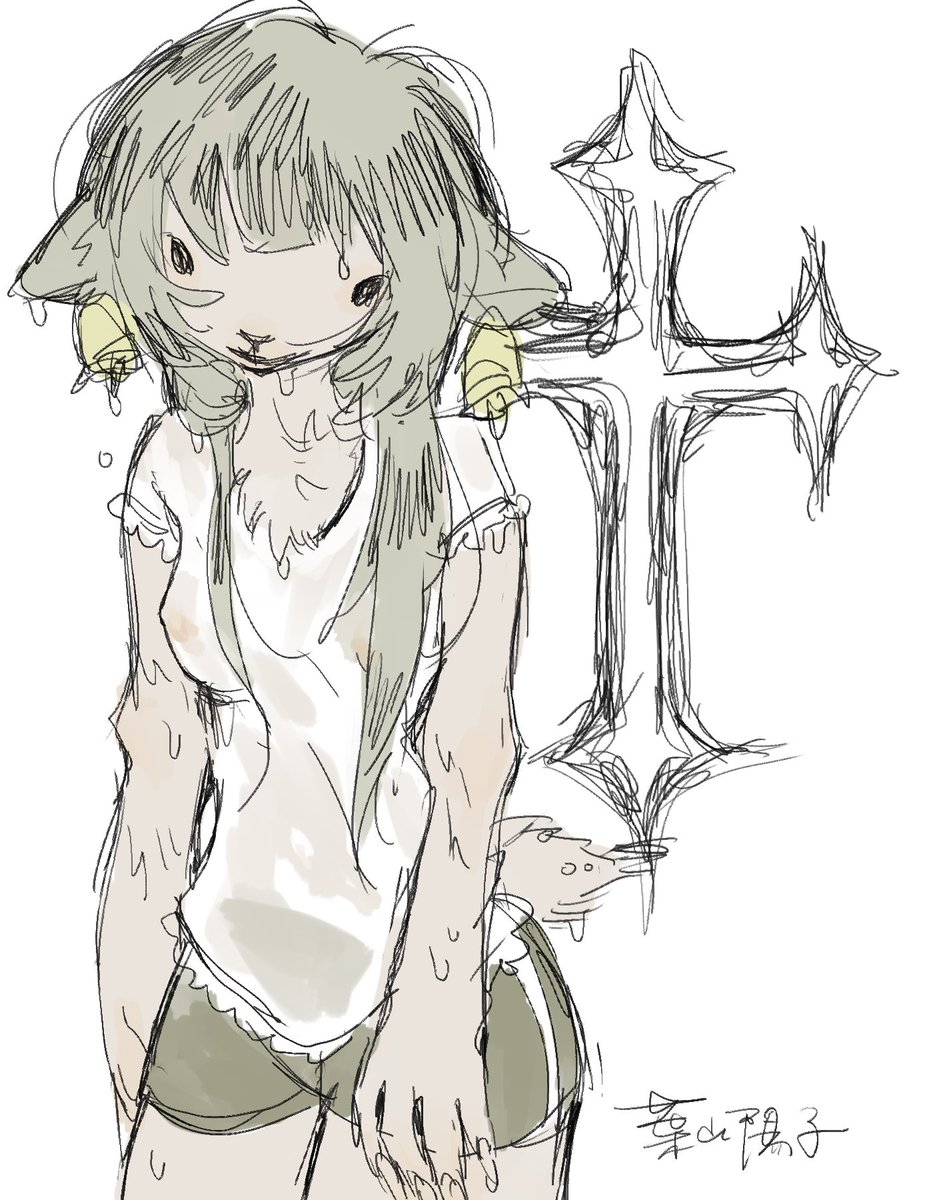 ReRelove77's tweet photo. 雨に降られたヤギお姉さん https://t.co/asBDfR9Pq5