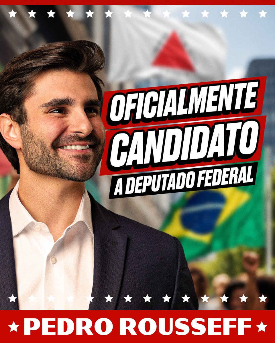 pedrorousseff's tweet photo. É OFICIAL: SOU CANDIDATO A DEPUTADO FEDERAL POR MINAS GERAIS!

Pro DESESPERO do gado raivoso, pro TERROR de Nikolas Ferreira vamos chegar ao congresso para AJUDAR LULA A GOVERNAR esse país!

COMPARTILHE AO MÁXIMO E VAMOS PRA CIMA DELES!!! 🔥🔥🔥 https://t.co/yXTX6QOGoa