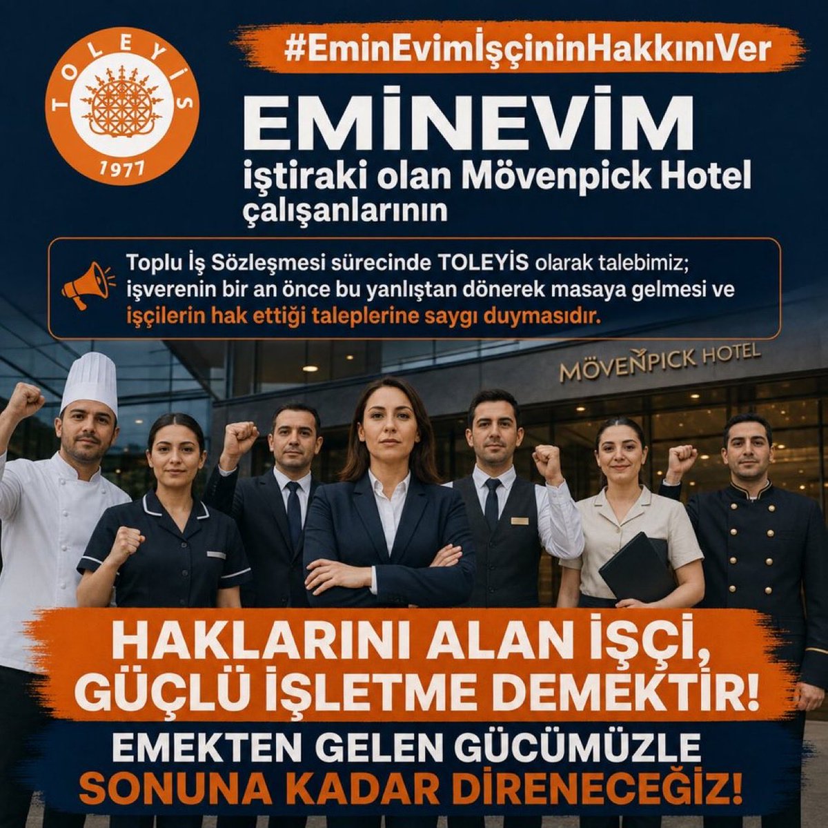 cennetistan's tweet photo. Diyalog kazandırır, uzlaşma güçlendirir. Emekçilerin beklentilerinin karşılık bulmasını umut ediyoruz.
#EminEvimİşçininHakkınıVer
@eminevim @EminevimInsaat @MovenpickAsia https://t.co/gIgFo3EGPa