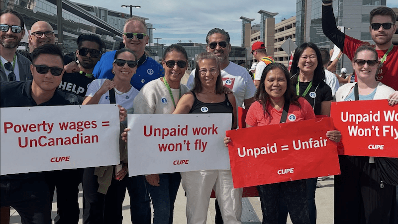 JohnClke's tweet photo. Victory to the #WestJetWorkers! https://t.co/4UtYrWCfqy