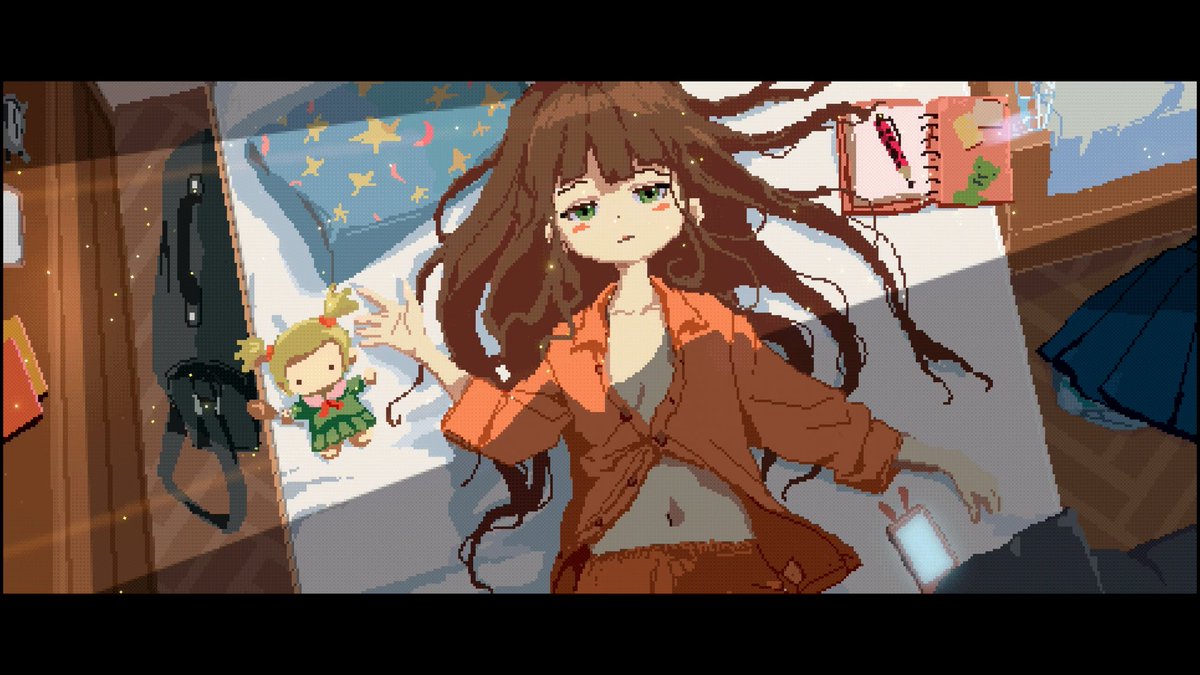 foxtailrabbit's tweet photo. 夏休み中に気軽にできるゲーム探して
ロストルーインズ
ドット絵調のメトロイドヴァニア。セイラー服少女の探索ゲーム、気軽にやるつもりが結構硬派な難易度だった
今日で夏休み終わりで、ゲームもプラチナトロフィー取れました https://t.co/d0myuHNBha
