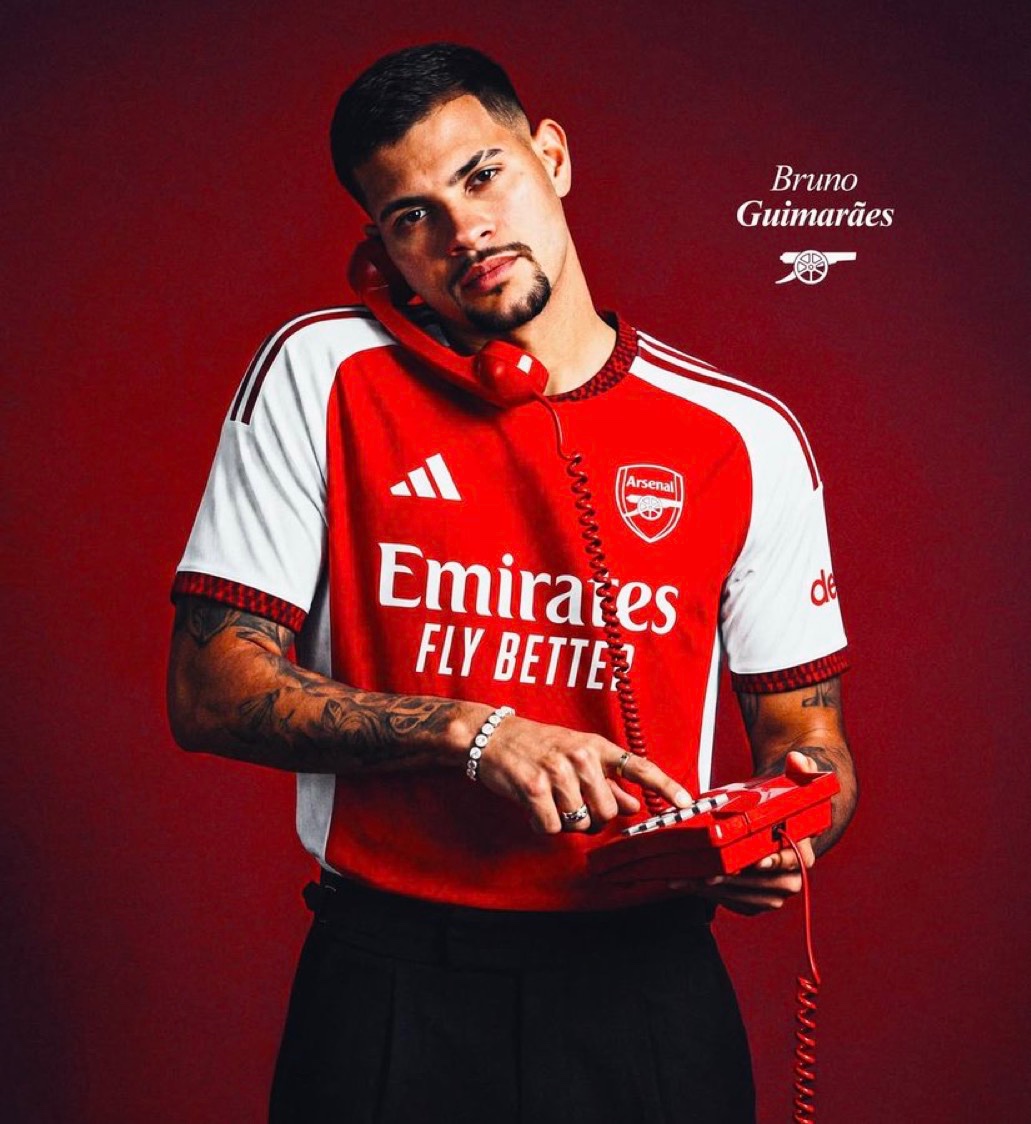 KalshiEPL's tweet photo. 🚨🚨 BREAKING: Reportedly, Bruno Guimarães’ medical is scheduled for Monday. 🩺

If all goes to plan, he’ll travel with Arsenal’s squad to Dublin on Wednesday and could make his debut against Real Betis. 

- Daily mail. https://t.co/cQIEnmQpEb