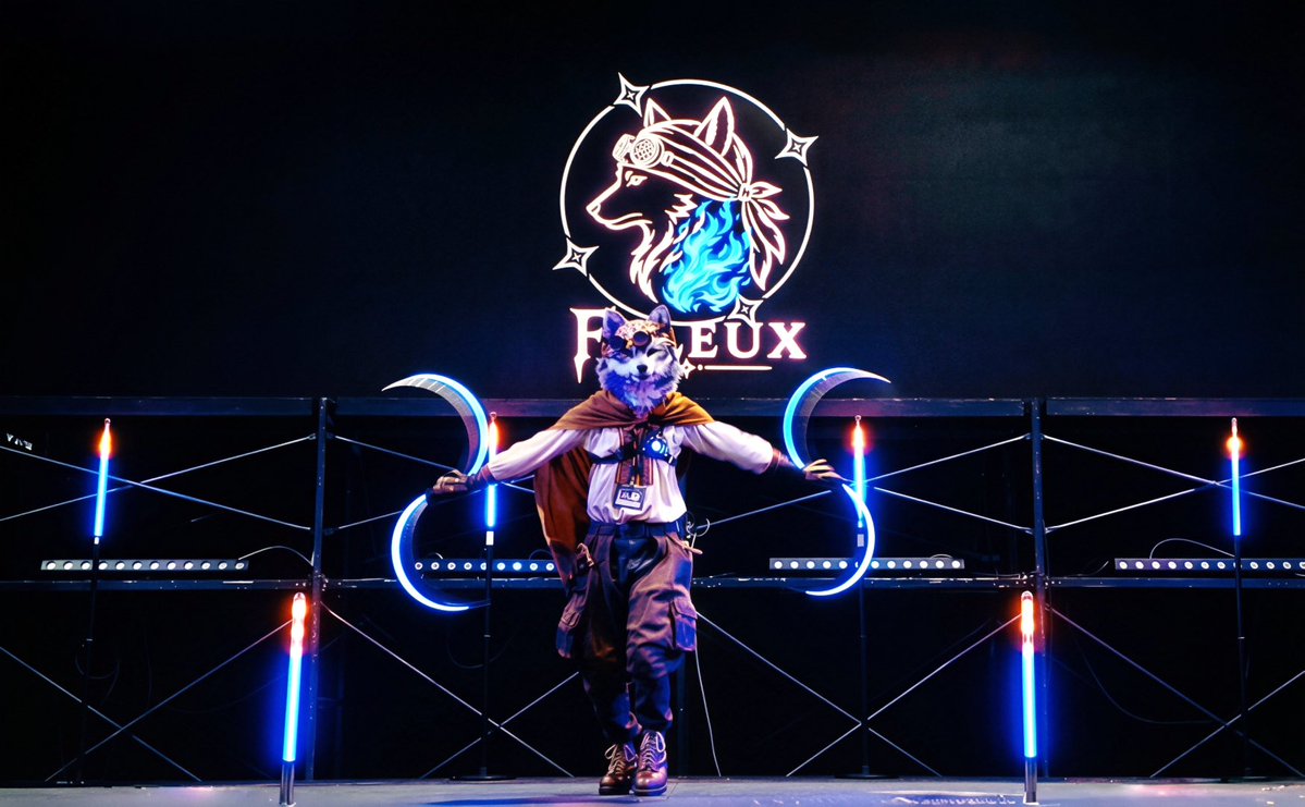 PESTRiCA's tweet photo. #OFFF2026 有志ステージにフォルー(狼)を出させていただきました！
初ケモノイベント参加かつ初披露でだいぶ力んでいたようですが、無事に2日間過ごせたようでホッとしています🐺

ご覧いただいた皆さま、誘っていただいたヒョウガくんありがとうございました！🐺🕯️ https://t.co/ZY3T60qM1m