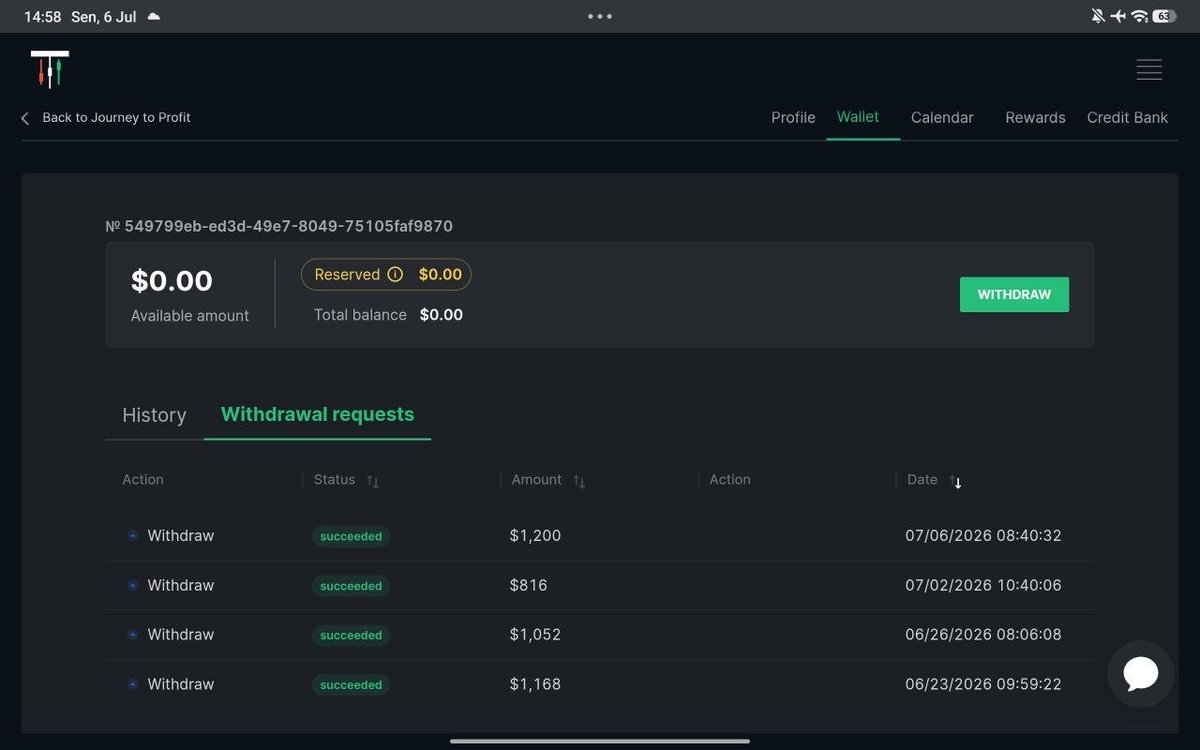 AJFunding's tweet photo. @UncleBugatti @TakeProfitLLC UNCLEBUGATTI

Yes, I have. My payout experience with @TakeProfitLLC  was smooth and on time. It gave me more confidence to keep improving as a trader. 
Looking forward to the next one! https://t.co/4Rs0cSvNHU