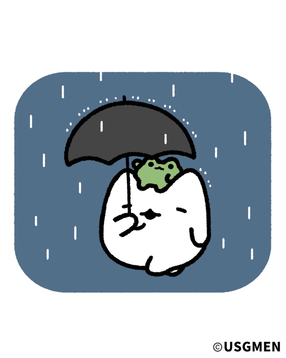 USGMEN's tweet photo. 今日のだるにゃん「雨」 https://t.co/NjFulinaGE