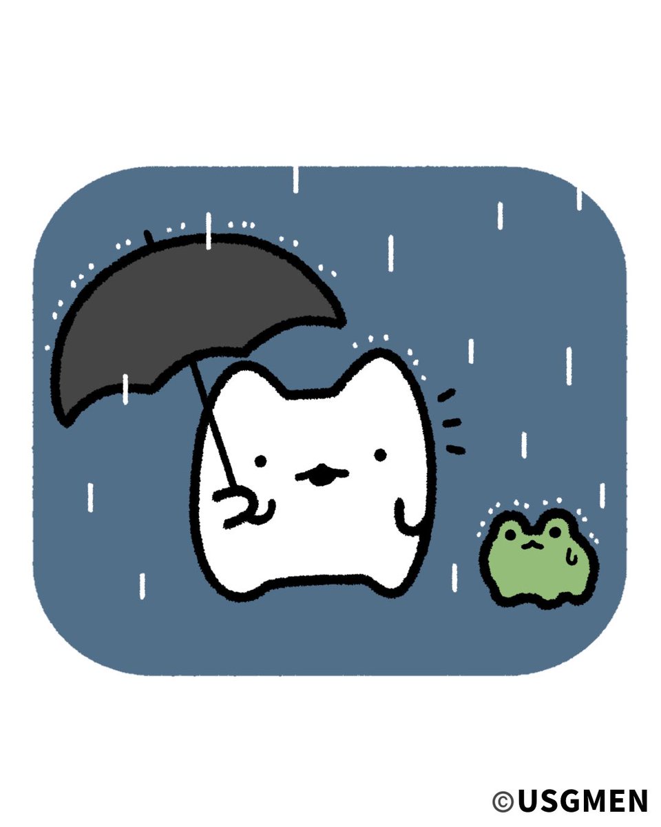 USGMEN's tweet photo. 今日のだるにゃん「雨」 https://t.co/NjFulinaGE