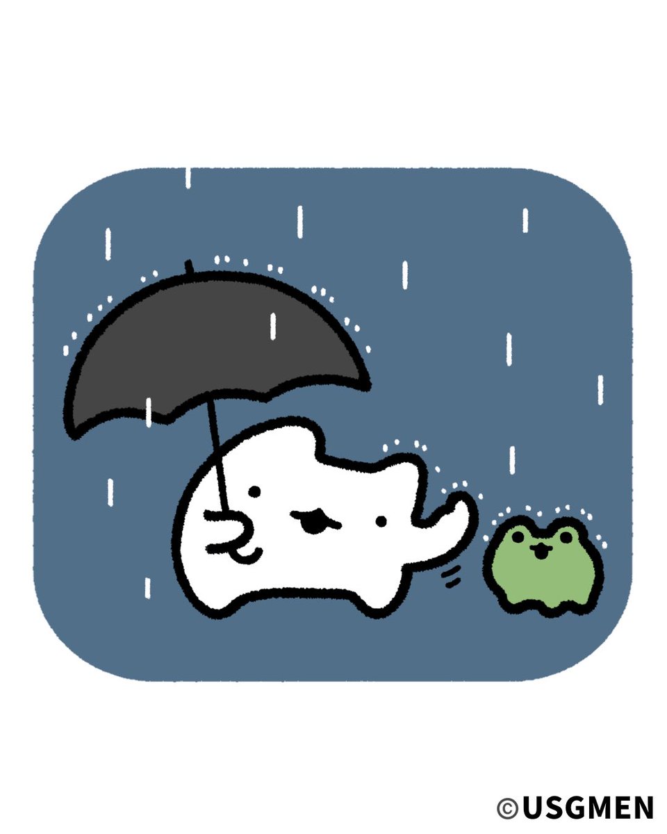 USGMEN's tweet photo. 今日のだるにゃん「雨」 https://t.co/NjFulinaGE