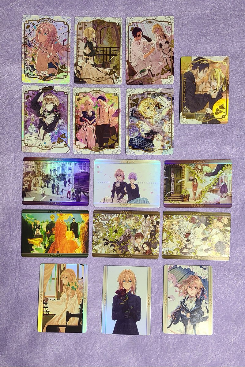 kashitaku4's tweet photo. カードコレクションを開封しました🦾✨
BOXと単体2つ購入☺️

箔押し、ホログラムカードもキラキラしていて美しい✨✨

💬先ほど先月ポストしたのに何故か消えてしまった京アニ歴ポカを再投稿しました。

京アニ作品のカードがたくさんです👍️

#ヴァイオレット・エヴァーガーデン
#VioletEvergarden https://t.co/MBifeaDzMu