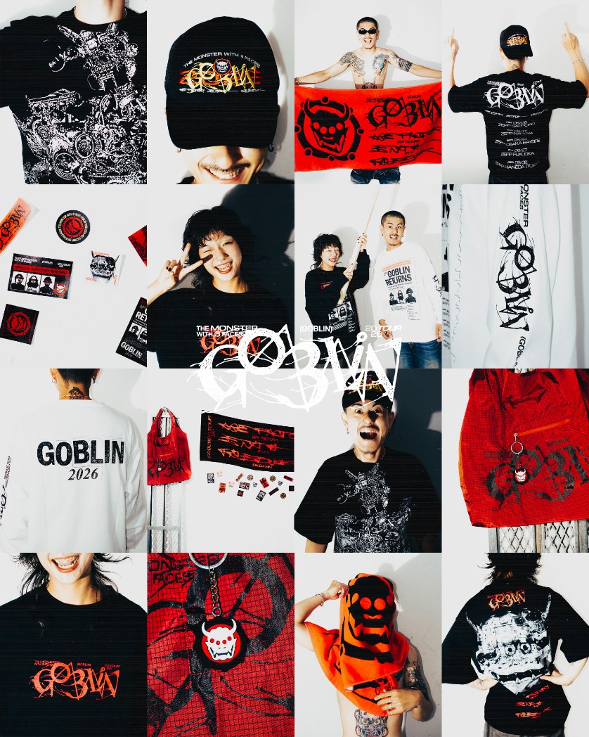 ENTH_official's tweet photo. 【info】

2026 GOBLIN TOUR Merchandise

Designed by @jacksondgreen
Photos by @imyousukefujita

#GOBLIN_TOUR https://t.co/jfoSvGSHwd