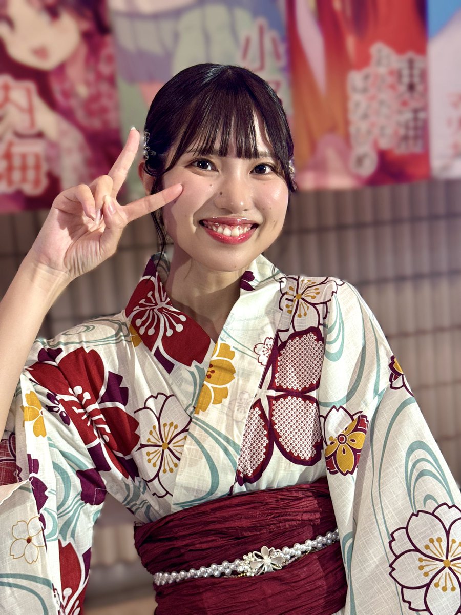 sato_nemu4158's tweet photo. 今年初浴衣！似合ってる〜？

知多娘。夏まつり、たのしかったー！☺️🏮 https://t.co/9mlVnsThoY