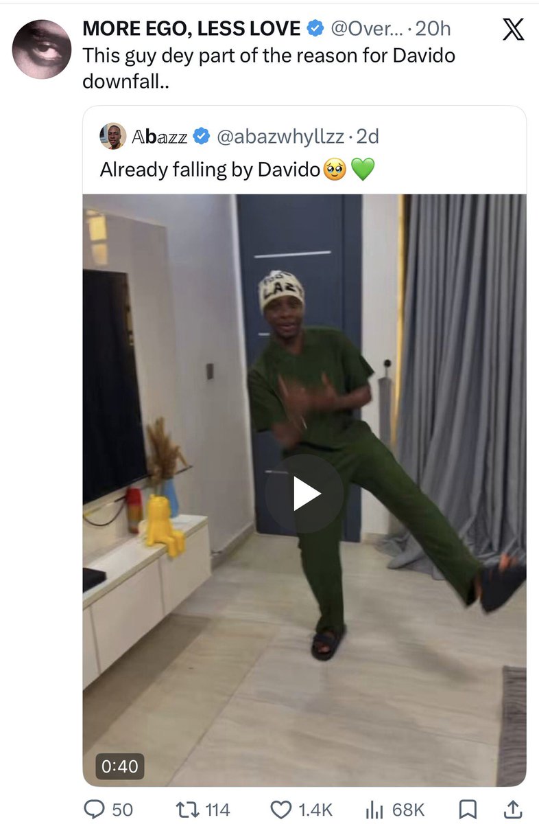 TheDamiForeign's tweet photo. Omo, wetin concern Abazz?😭😂 https://t.co/KIe4QxHQFy