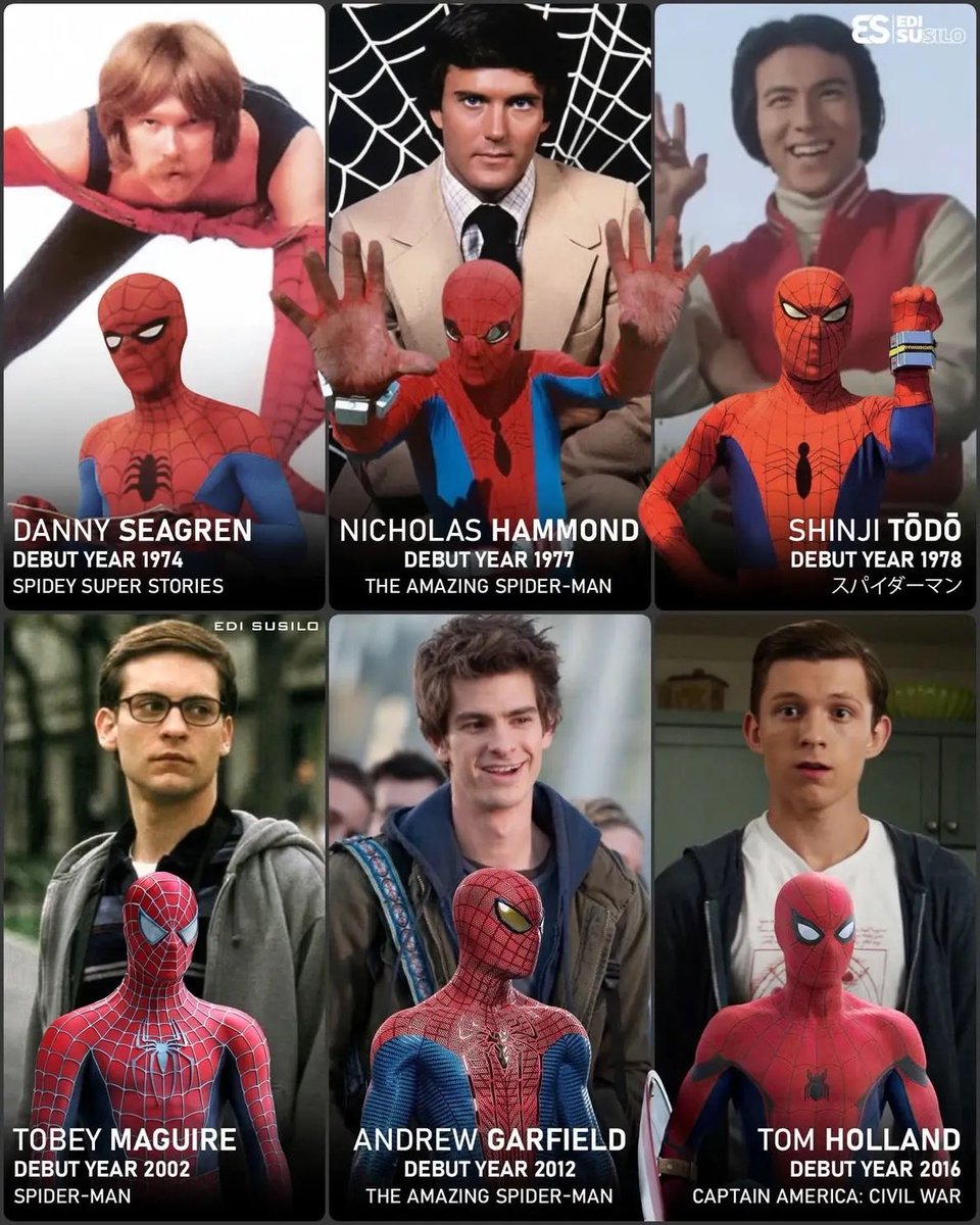 Musty517's tweet photo. Tom Holland has been awesome as Spiderman for a decade (longer than previous characters). I still love Toby because I grew up watching him! https://t.co/me3kGSK1Ro
