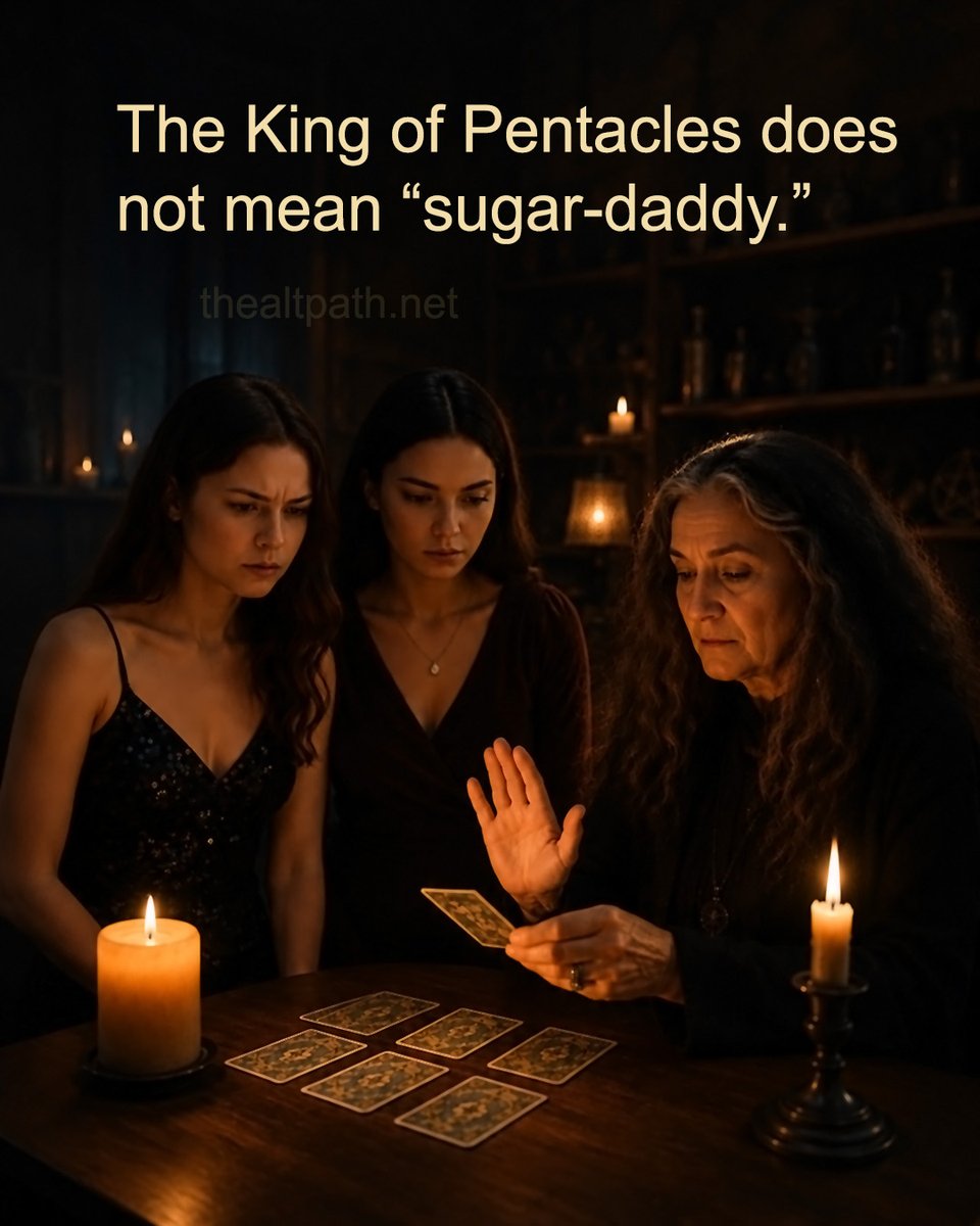 CoexistAltPath's tweet photo. #TarotHumor #KingOfPentacles #Tarot #Witchcraft #Pagan https://t.co/UgFAE8hLrs