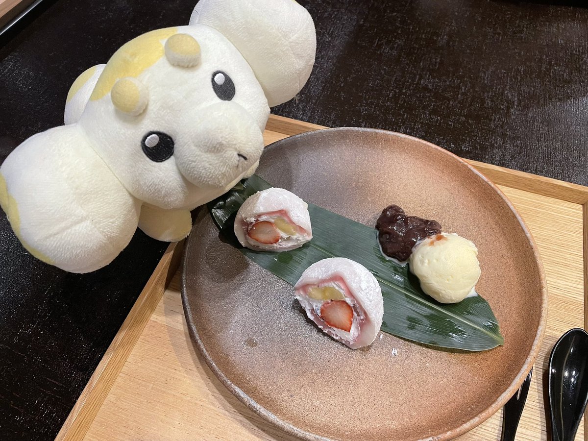 motimotipapimo's tweet photo. フルーツおまんじゅう食べて和を感じるモッチ！
モッチの耳よりまんまるモッチ〜🍓🍵 https://t.co/Qvnxas3oph